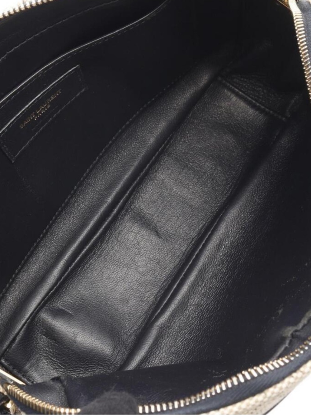 Yves Saint Laurent Beige Monogram All Over Canvas Camera Bag Crossbody Dark Navy - Picture 9 of 13